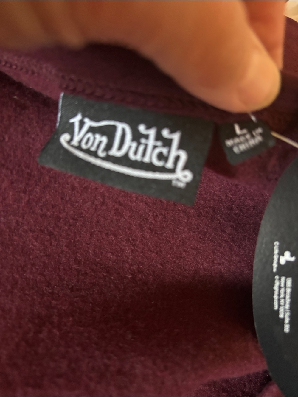 Von Dutch Logo Off Shoulder Sweatshirt - Picture 4 of 4